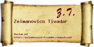 Zelmanovics Tivadar névjegykártya